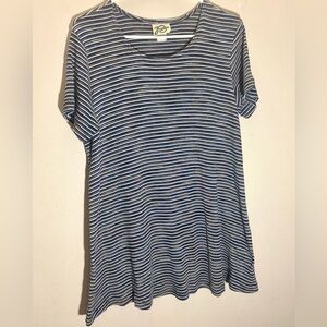 Vintage 90’s TShirt Dress Striped Oversized Size Medium Made In USA